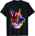 German Shepherd Pop Art Portrait for Dog Owners T-Shirt Small