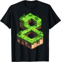 Fun 8th Birthday Number 8 Video Gamer Pixel Themed Bday Boys T-Shirt