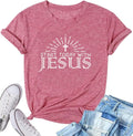 Womens Jesus Cross Graphic Tee Bible Verse Shirts Christian Religious T Shirt Casual Short Sleeve Jesus Devotee Gift Tops