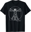 Vintage Vitruvian Man by Leonardo da Vinci Famous Artist T-Shirt