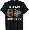 My 8th Birthday Pixel Game 8 Cake Video Gamer Boys Kid Youth T-Shirt