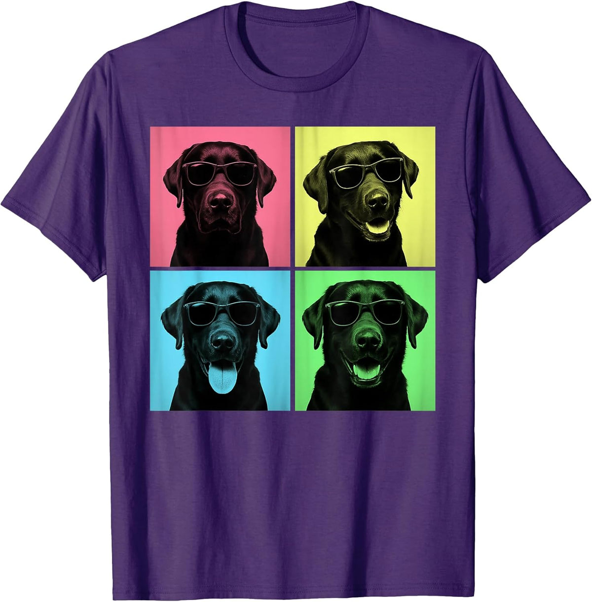 Labrador Pop Art Funny Black Lab Dog Lover Photo Booth T-Shirt