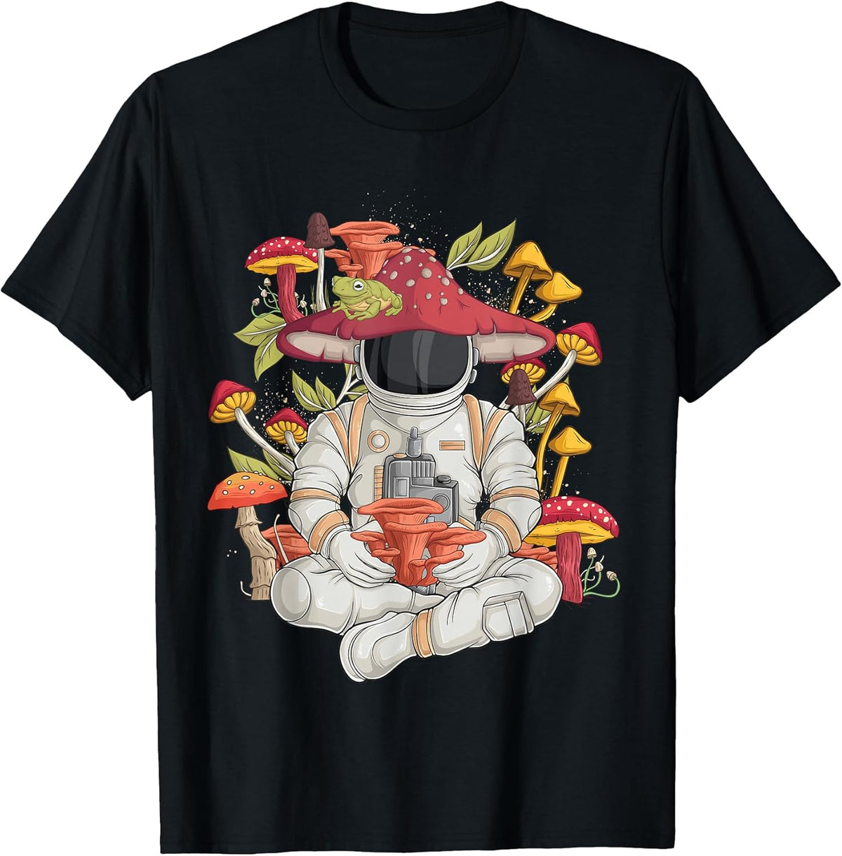 Astronaut Cottagecore Frog Aesthetic Men Women Graphic T-Shirt Small