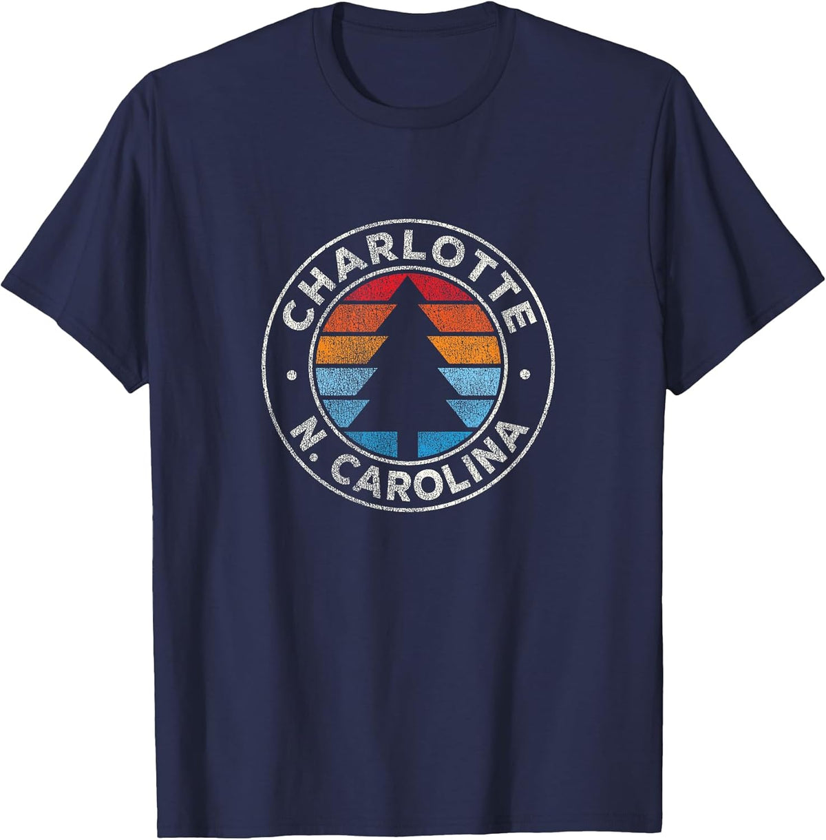 Charlotte North Carolina NC Vintage Graphic Retro 70s T-Shirt