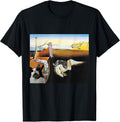 Funny cats painting The Persistence of Memory meowory Dali T-Shirt