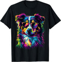 Australian Shepherd Lovers Pop Art Funny Australian Shepherd T-Shirt