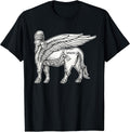 Lamassu Statue Blackwork T-Shirt