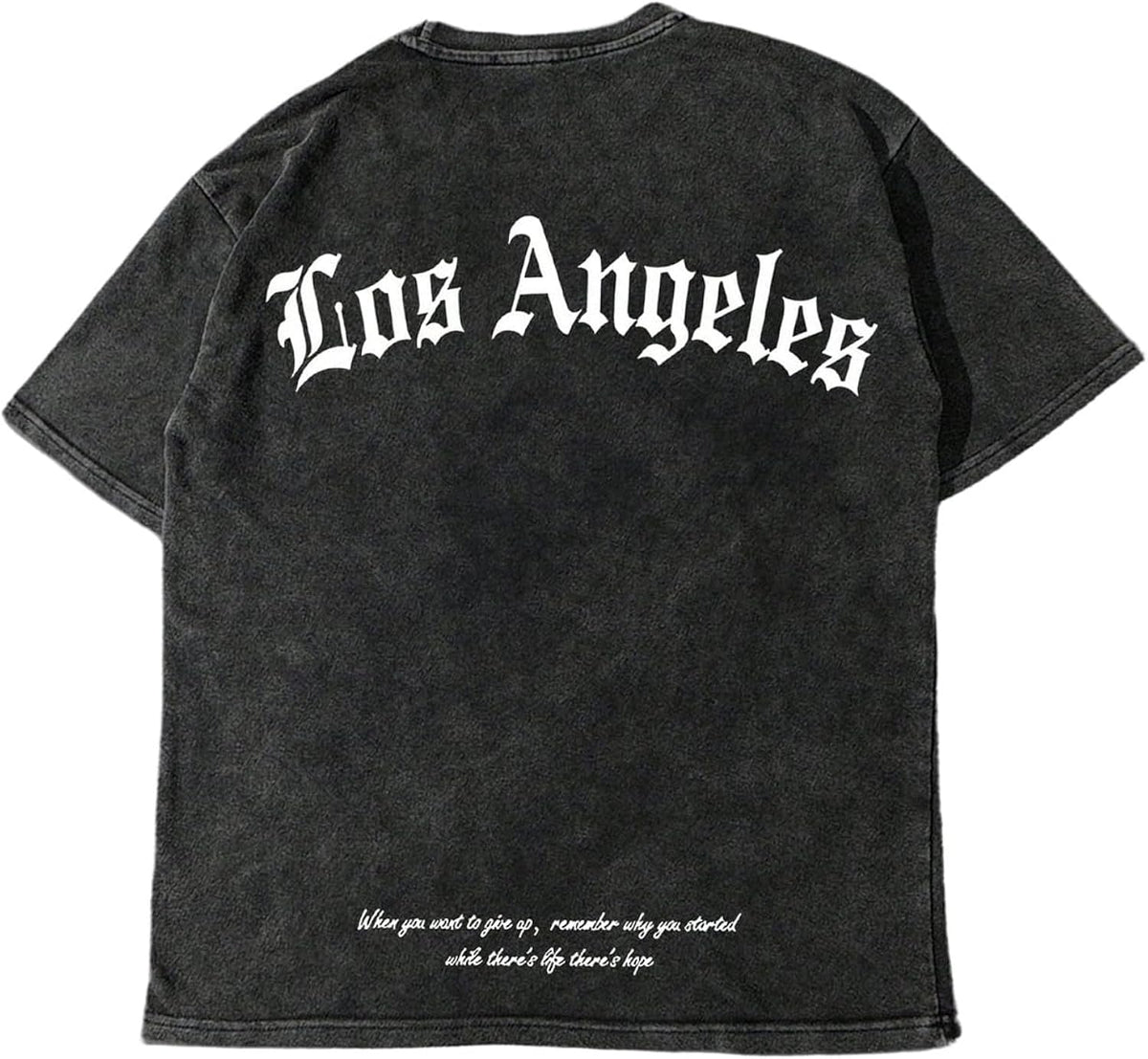 Men's Letter Graphic Tees Short Sleeve Crewneck Washed T Shirts Streetwear Drippy Clothes