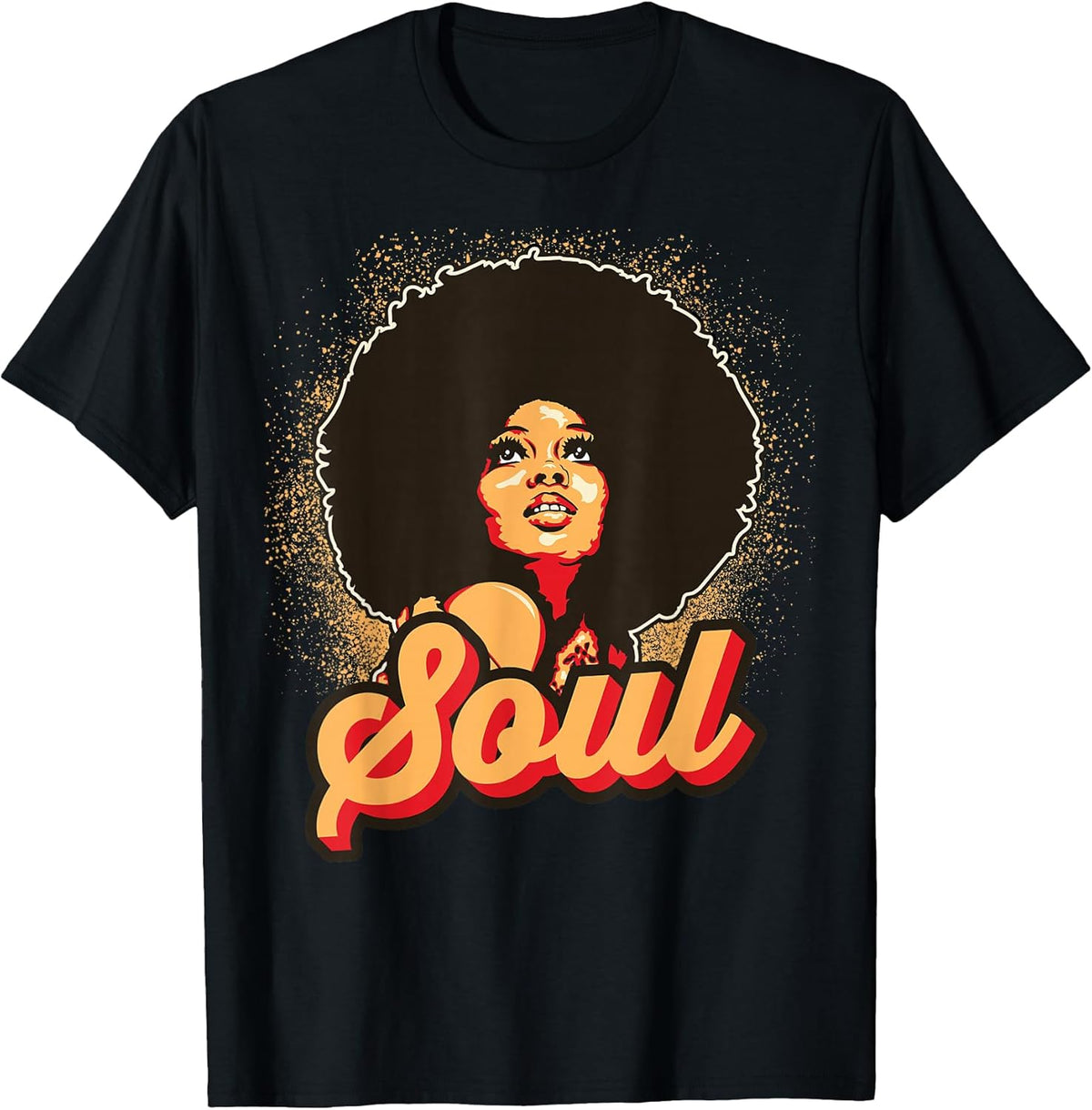 70s Funk Afro Women Soul Retro Vintage Style Graphic T-Shirt