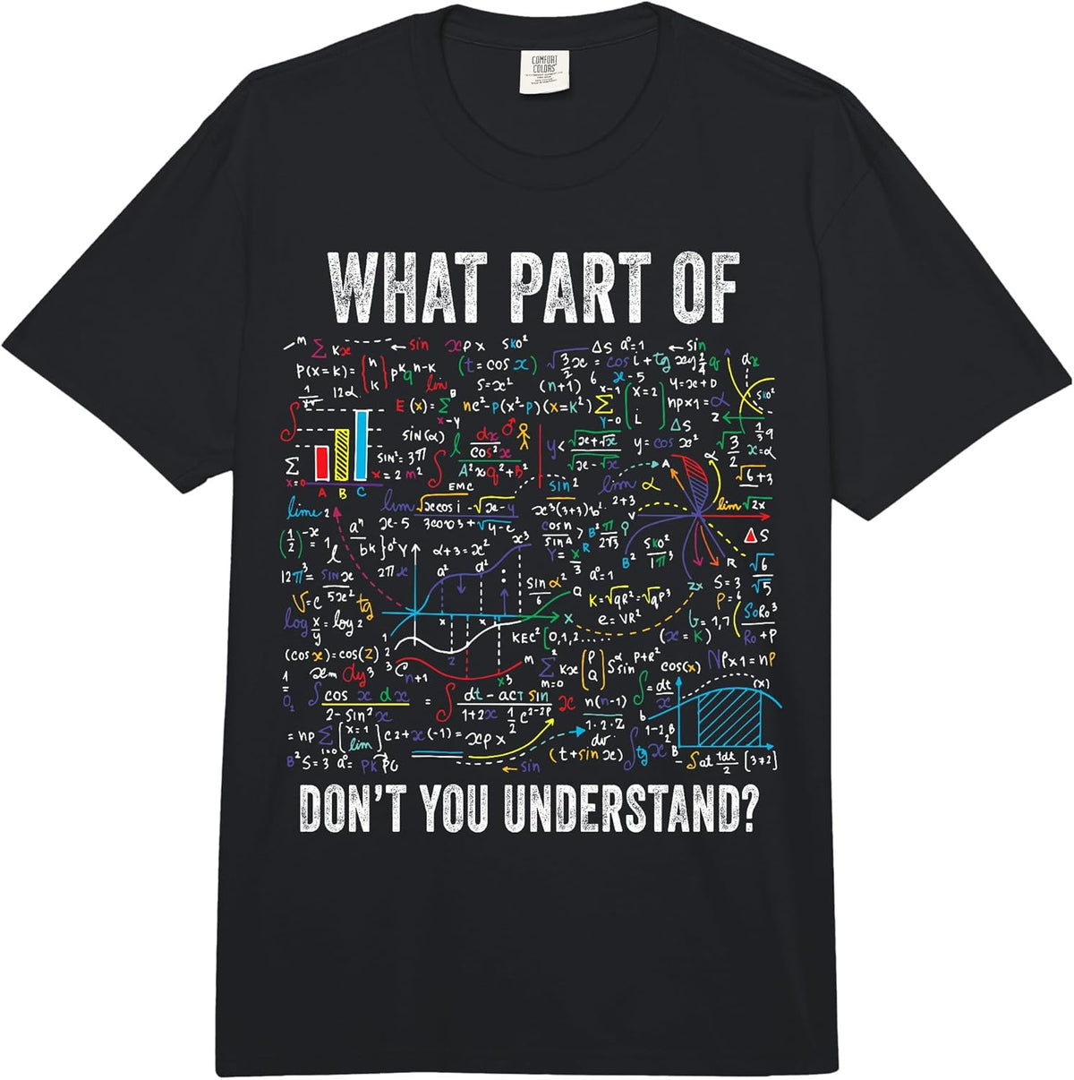 What Part of Don’t You Understand Funny Math Sarcastic Comfort Colors Adult Heavyweight T-Shirt