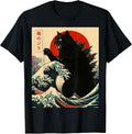 Catzilla Cat Japanese Art Funny Gifts for Men Women Boy Kids T-Shirt