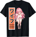 Vibrant Anime Girl Waifu Kawaii Design for Manga and Otaku T-Shirt