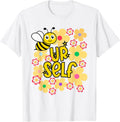 Be Yourself Kawaii Bee with Rainbow Flowers T-Shirt