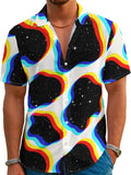 Funny Hawaiian Shirts for Men Vintage Button Down Summer Short Sleeve Shirt 80s Neon Party Beach Outfits