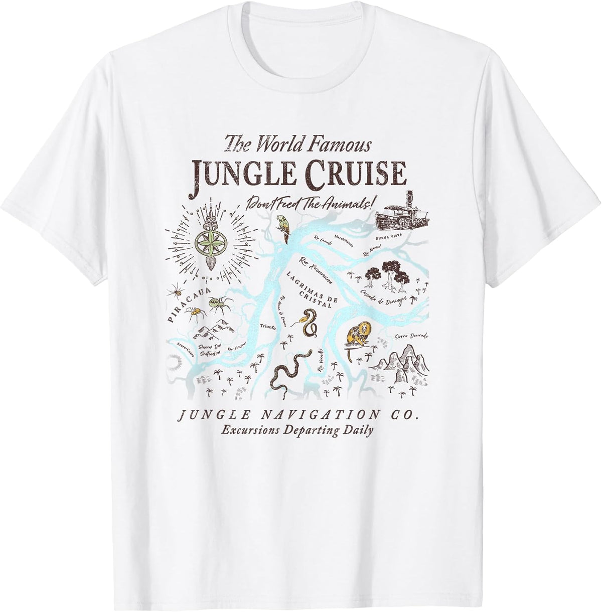 Jungle Cruise World Famous Excursions Departing Daily Short Sleeve T-Shirt