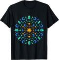Mystic Rainbow Pixel Art Mandala Retro Spiritualit T-Shirt