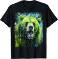 Pop Art Colorful Bear Green T-Shirt