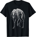 Creepy Wolf Sheep Horror Scary Folklore Goth Alt Aesthetic T-Shirt