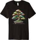 Cool Bonsai Tree Japanese Pixel Art Style Gardening Zen Premium T-Shirt