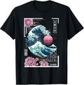 Vaporwave Synthwave 80's Japan Japanese Great Wave Tokyo 80s T-Shirt