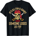 Funny Pirate Quote with Eye Patch & Headscarf Design T-Shirt Small