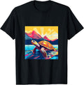 Abstract Pop Art Mountain Turtle T-Shirt