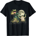 Vintage 90s Three Frogs Howling at The Moon 3 Frog Moon T-Shirt