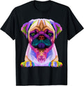 Pug Pop Art Colorful Portrait for Dog Lovers T-Shirt