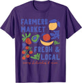 Farmers Market Fruit Aesthetic Foodie Tomato Girl Summer T-Shirt