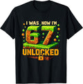 I was 6 Now I’m 7 Unlocked Funny Gamer Birthday T-Shirt