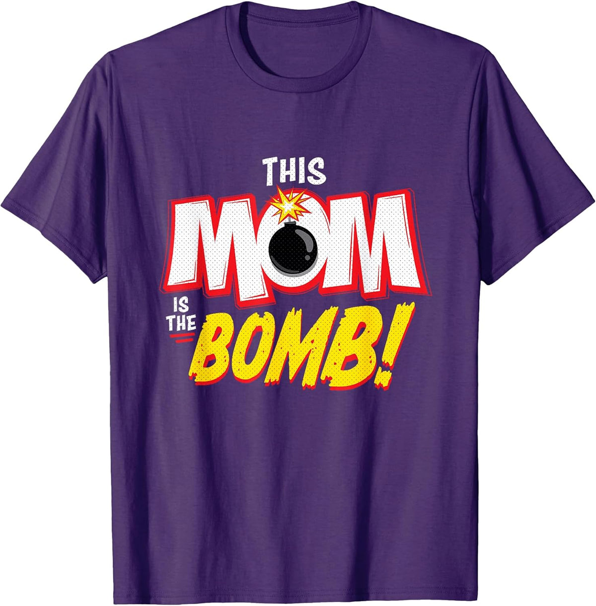 This Mom Is The Bomb Funny Mother's Day Pop Art Comic Book T-Shirt