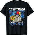 Greetings Huzz Funny Lollipop Cat Meme T-Shirt