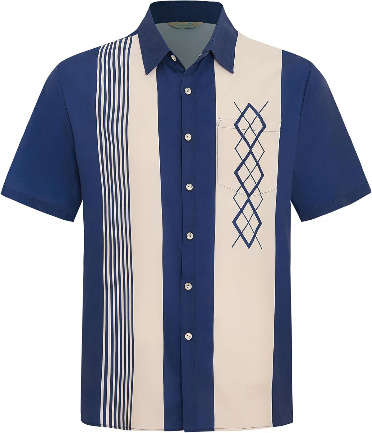 Hawaiian Shirt for Men,Printed Summer Beach Vintage Bowling Button Down Short Sleeves Casual Shirts