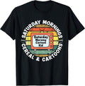 70s 80s 90s Retro Kid Saturday Mornings Cereal and Cartoons T-Shirt