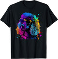 Poodle Pop Art Colorful Design Poodle Lovers T-Shirt