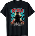 Catzilla Funny Cat Graphic Japanese Cityscape T-Shirt