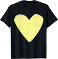 Womens Boho Tops Valentines Day Cute Girls Pastel Yellow T-Shirt