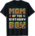 Mom Of The Birthday Boy Gamer Pixel Birthday party Matching T-Shirt