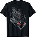 NES Controller Exploded Schematic Graphic T-Shirt T-Shirt