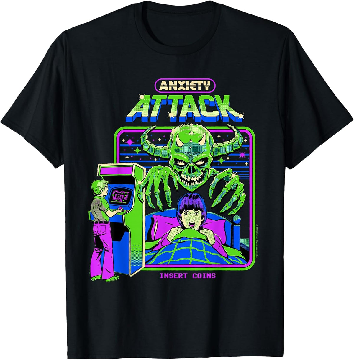 Anxiety Attack Sarcastic Retro Vintage Funny Adult Humor T-Shirt