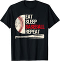Eat Sleep Baseball Repeat Funny Baseball Player