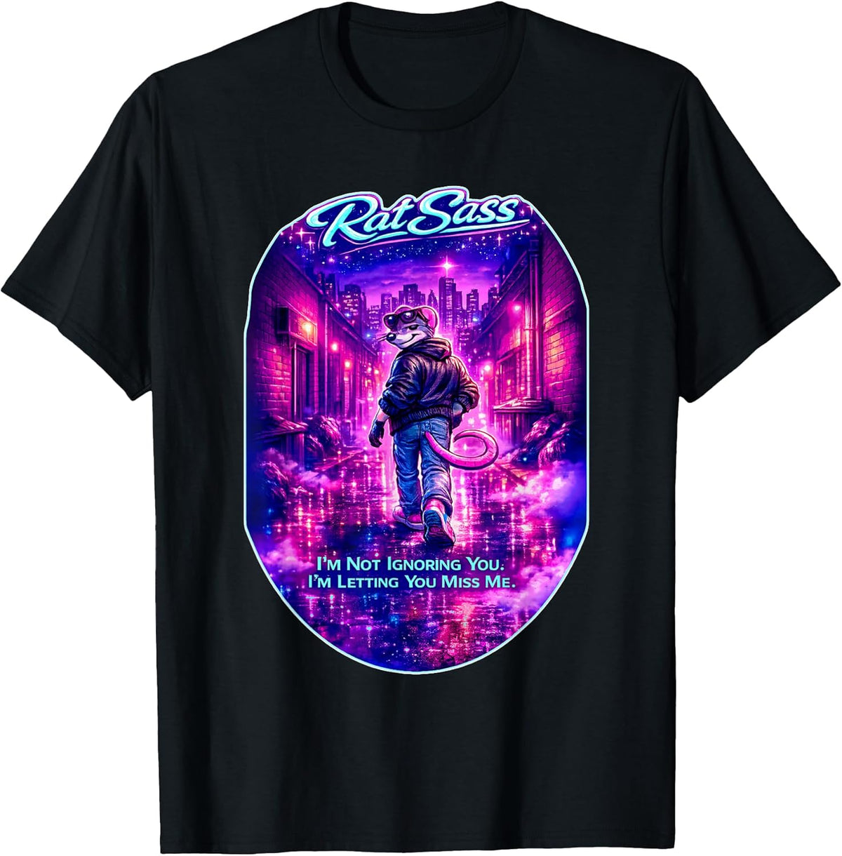 Retro Attitude Synthwave Design with a Bold Urban Aesthetic T-Shirt