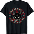 Satanic Black Cat Hail Satan Smoke Catnip Hail Lucipurr Weed T-Shirt
