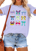 Magic Kingdom Shirts for Women Bow Shirt Coquette Aesthetic Tshirt Princess Tee Oversized Holiday Vacation Tops