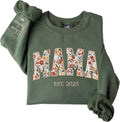 Custom Floral Applique Embroidered Grandma , Personalized , Mawmaw, Granny, Lala, Mammy Gifts
