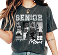 Custom Photo Senior Baseball Mom Shirt 2026 - Personalized Senior Mom Shirts Class of 2026 with Photo, Proud Mom of a 2026 Graduate Senior Night Baseball A3 Black