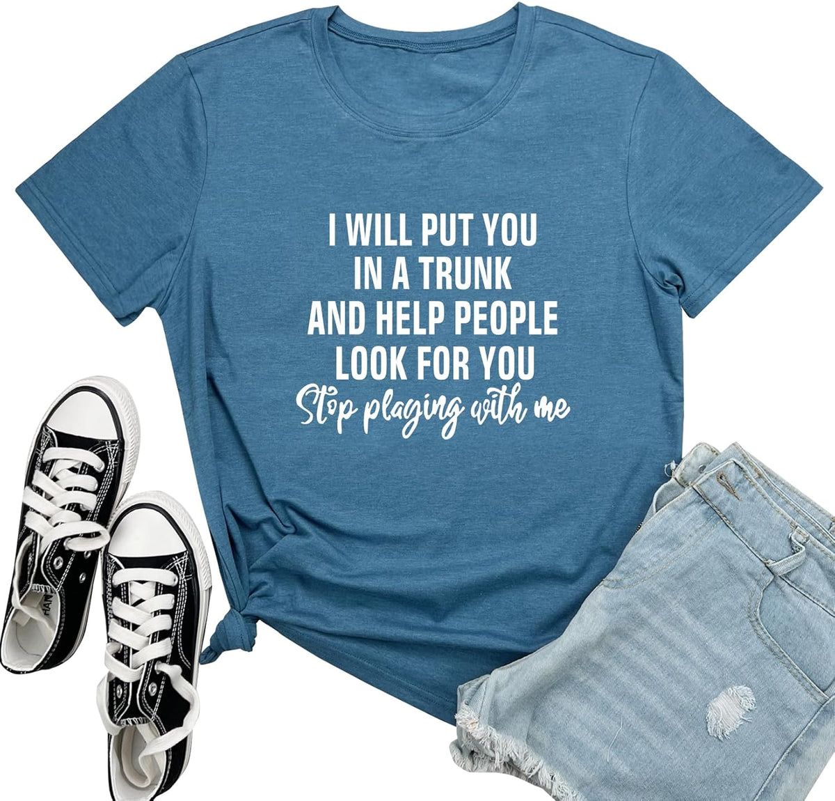 Women Short Sleeve Tees I Will Put You Graphic Cute T Shirts