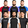 Jiu Jitsu BJJ Rash Guards, Men’s BJJ, No GI, MMA Ranked Short Sleeve Compression Base Layer Rash Guard