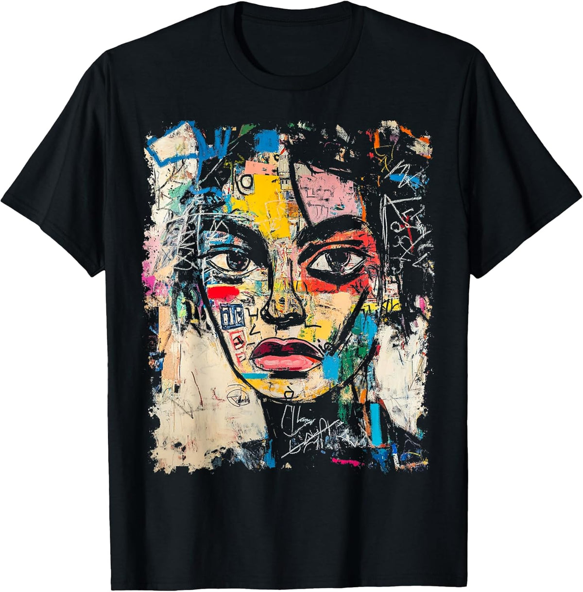 I Lov Art Style Women's 90s Abstract Painting Graffiti T-Shirt