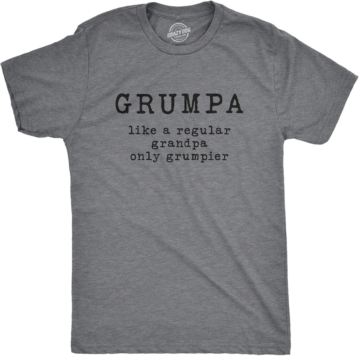 Mens Grumpa Like Regular Grandpa Only Grumpier T Shirt Funny Grandfather Tee